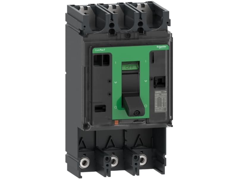 SCHNEIDER ELECTRIC Maksimalafbryder uden strømrelæ, ComPacT NSX400F, 36 kA ved 415 VAC 50/60 Hz, 400 A, 3-puolainen