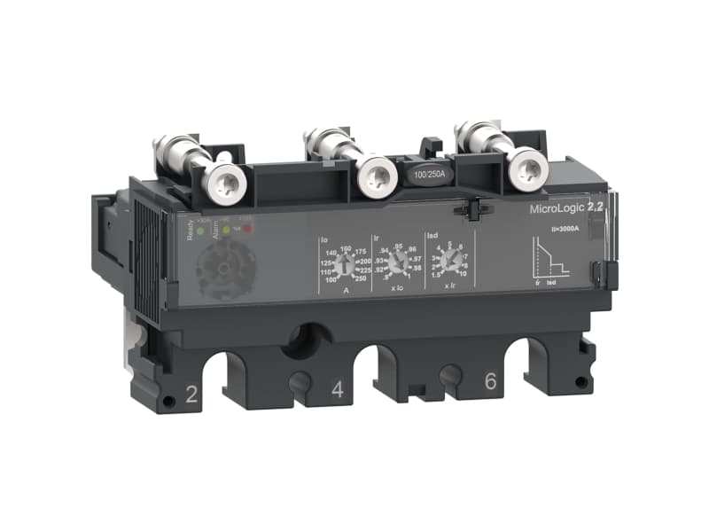 SCHNEIDER ELECTRIC Virtarele MicroLogic 2.2 ComPacT NSX 100/160/250 katkaisijoille, elektroninen, nimellisvirta 100A, 3-napainen 3 suojattu