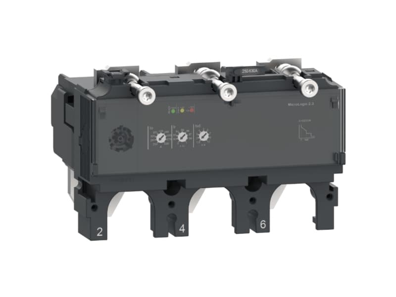 SCHNEIDER ELECTRIC Virtarele MicroLogic 2.3 ComPacT NSX 400/630 katkaisijoille, elektroninen, nimellisvirta 400A, 3 napaa 3 suojattu