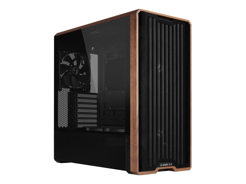 Lian Li Lancool LAN217X, Midi Tower, PC, musta, Puu, ATX, EATX, SSI EEB, Terästä, Karkaistu lasi, Puu, 18 cm