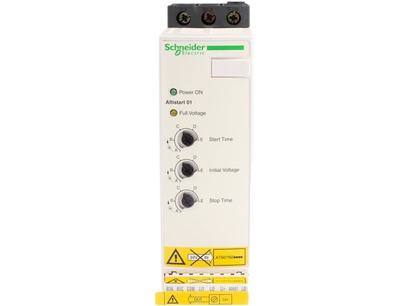 SCHNEIDER ELECTRIC Pehmokäynnistin 22A, 3-vaiheinen säätö 380-415V, 11kW Sisäänrakennetulla ohituksella Tyyppi: ATS01N222QN