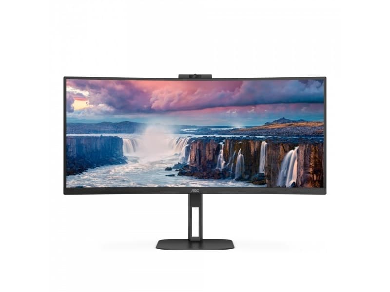 AOC V5 CU34V5CW, 86,4 cm (34), 3440 x 1440 pikseliä, Wide Quad HD, LED, 1 ms, Musta