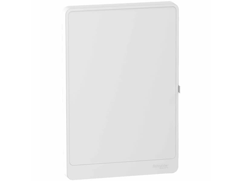 SCHNEIDER ELECTRIC Kansi Resi9 CX ovi 4x13 mod Valkoinen, käännettävät saranat ja sopii ryhmäkorttiin R9H13844.