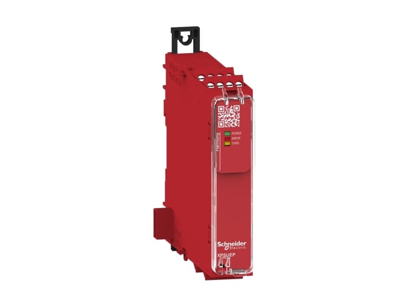 Turvarele XPSUEP14AP Schneider Electric Käyttöjännite (num): 24 V DC/AC 4 x rajakosketin, 2 x katkaisukosketin (B x K x S) 22,5 x 100 x 120 mm LED-näyttö 1