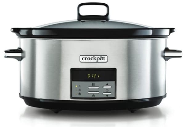 Crock-Pot CSC063X, 7,5 L, musta, Ruostumaton teräs, Painikkeet, Kosketus, 10 henkilö(t), 20 h, Lasi