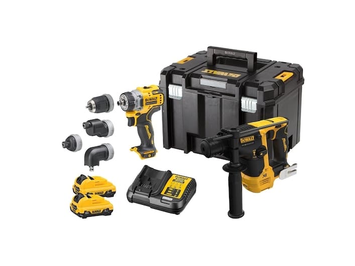 Dewalt sähkötyökalusarja DEWALT.COMBO KIT 12V DCK2101L2T (DCH072 DCD703) 2x3.0Ah TSTAK