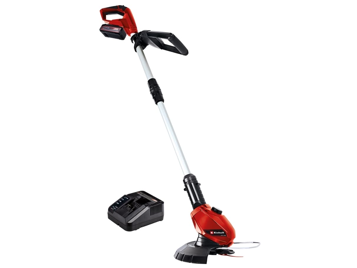 Einhell GE-CT 18 Li 1x 2.5Ah Akku-Rasentrimmer Akku Einstellbarer Holm, Siimatrimmeri, 24 cm, Terä, D-lenkkinen kahva, Muovi, 90°