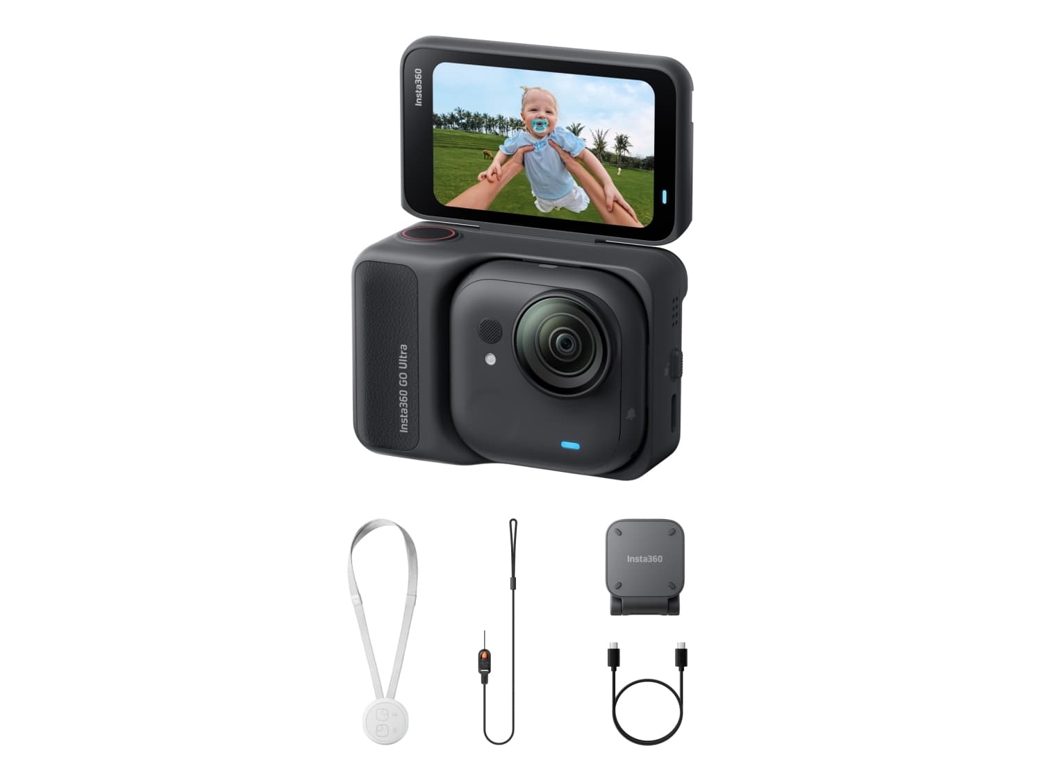Insta360 GO Ultra Standard Black, 4K Ultra HD, 240 fps, Wi-Fi, Bluetooth, 500 mAh, 1 kg