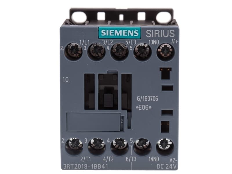 Siemens 3RT2018-1BB41 Kontaktori 3 x katkaisija 7,5 kW 24 V/DC 16 A apukoskettimella 1 kpl 1 kpl
