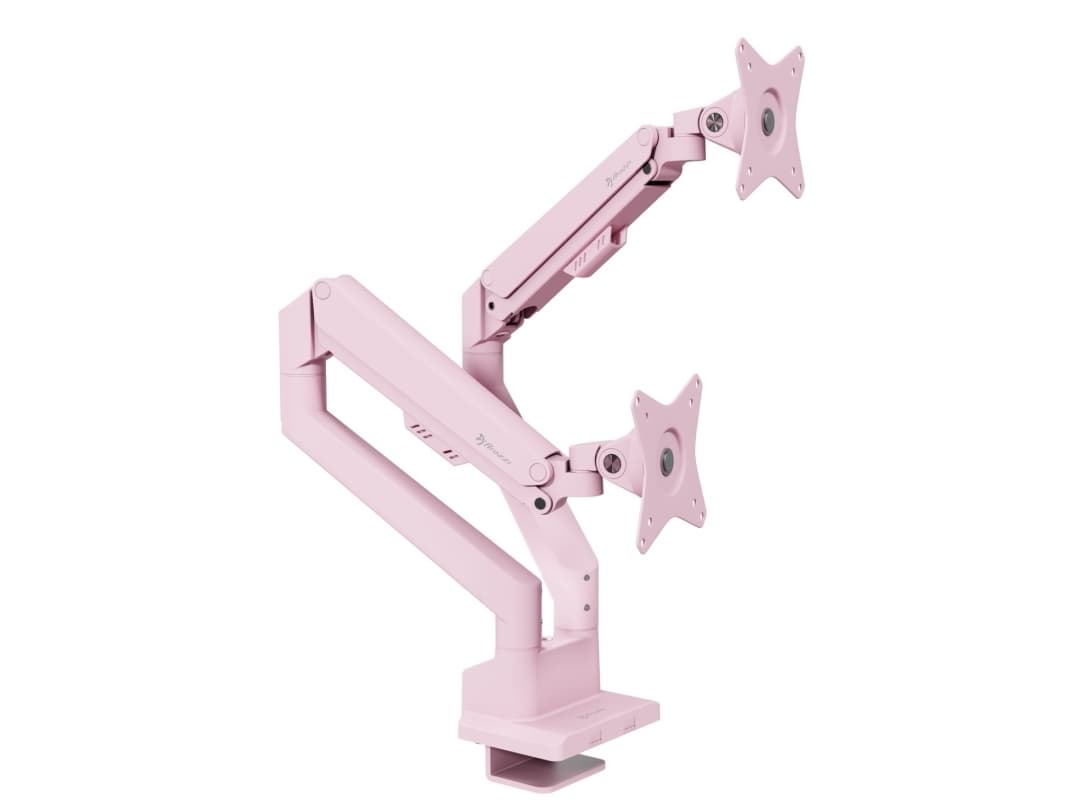 Arozzi Alzare Neo Duo - Gas Spring Monitor Arm - Pink
