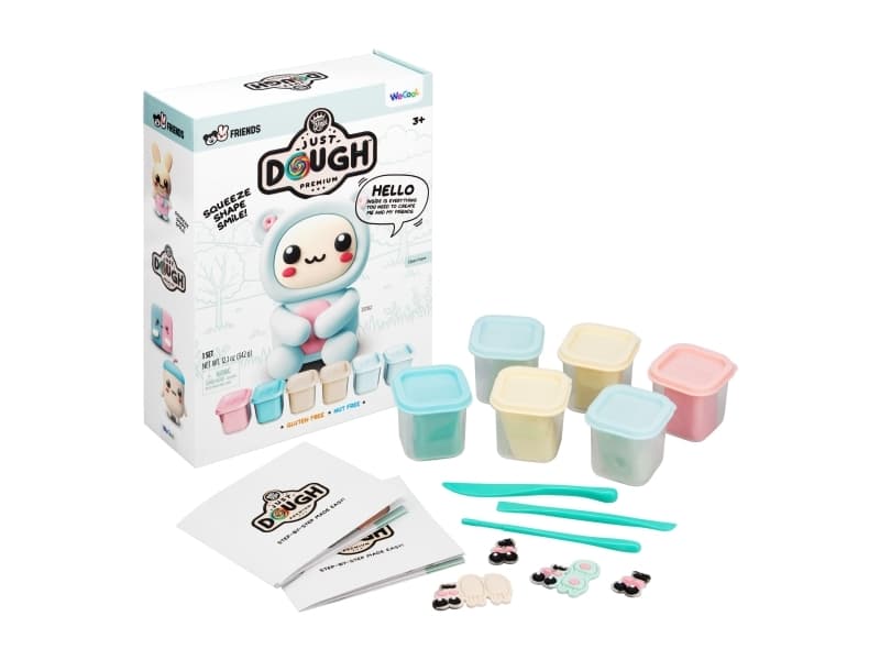 Just Dough, Bear Character Pack Soft Elegance, 57g x6, Boron Free and No Scent