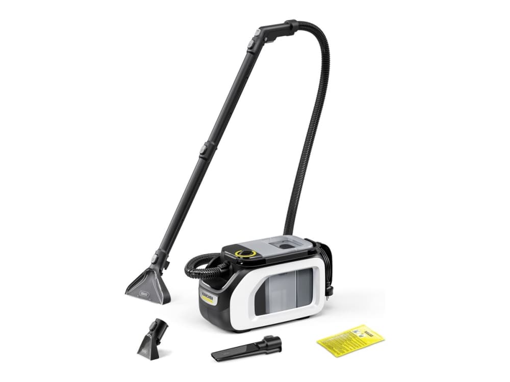 Kärcher SE 3 Compact Home Floor, 500 W, Sylinteripölynimuri, Kuiva ja märkä, Pussiton, 2,9 L, musta, Harmaa, Valkoinen