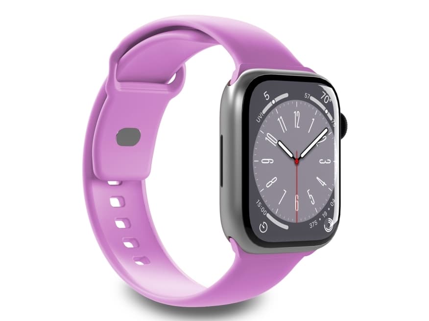 PURO ICON, Kellon hihna, Apple, Apple Watch 38-40-41mm, Silikoni, Metalli, S/M/L