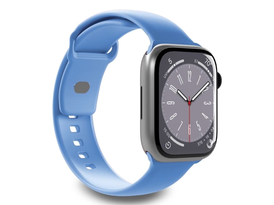PURO ICON, Kellon hihna, Apple, Apple Watch 42-44-45-49 mm, Silikoni, Metalli, S/M/L