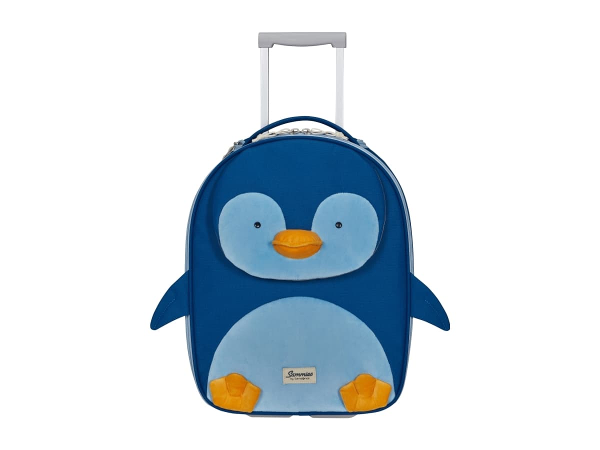 Samsonite Happy Sammies Eco, Vaunu, Sininen, Penguin Peter, 2 renkaita, Vetoketju, Eläinkuvio