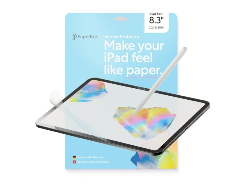 Paperlike 3 for iPad Mini (2021) - Screen protector for authentic paper feel and improved Apple Pencil performance