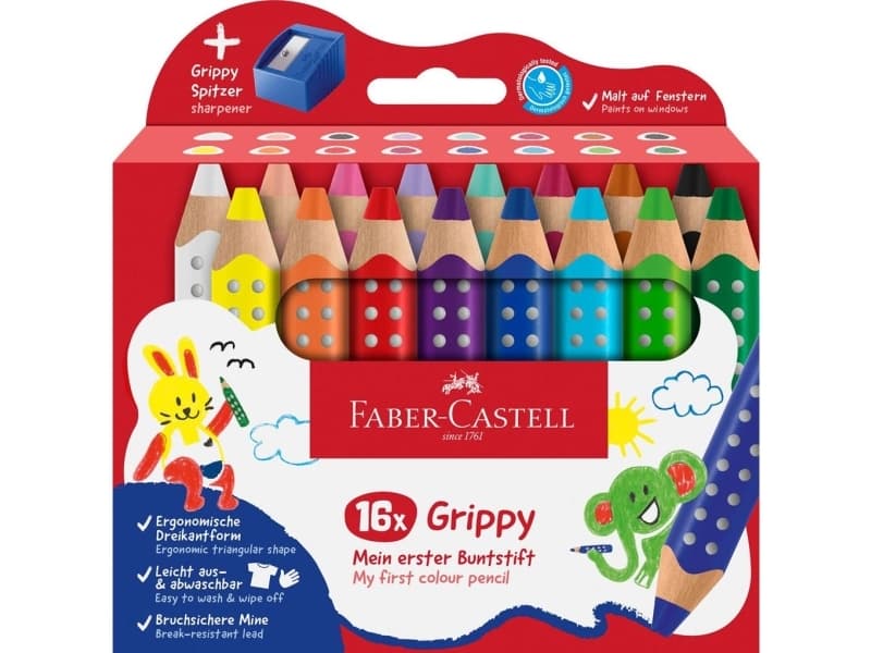 FABER-CASTELL Grippy Malset farbsortiert, 16 St. (110645)