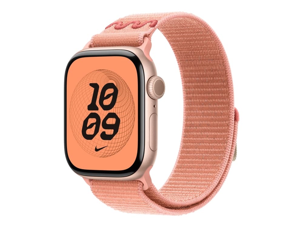 Apple Nike - Silmukka älykellolle - 42mm - 130 - 190 mm - alpenglow pinkki - Watch Hermès Series 7, Hermès Series 9, SE 3, Series 10, Series 11, Series 8, Series 9, SE 3, Series 10, Series 11, Series 11, Series 8, Series 9
