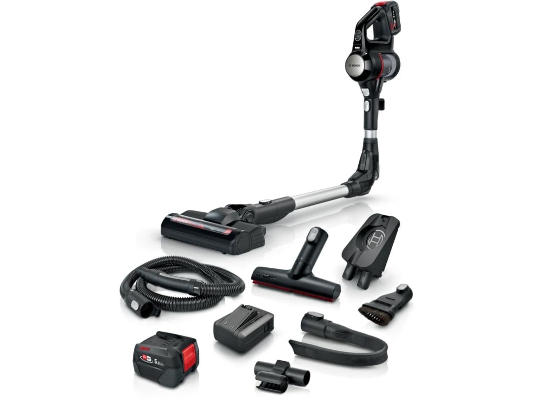 Bosch BSS715FRSH, 2-in-1-varsi-imuri, Pussiton, musta, Hopea, 0,3 L, Kuiva, Suodatus