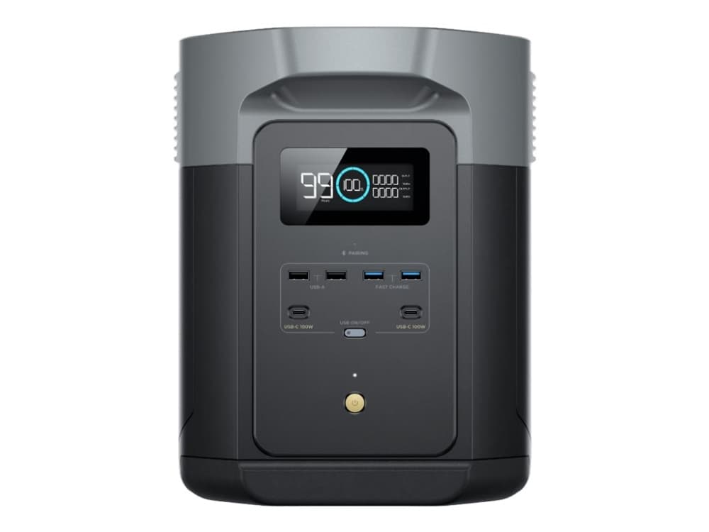 EcoFlow DELTA 2 Max, Litiumrautafosfaatti (liFePo4), AC, Tupakansytytin, Aurinko, 2048 Wh, 2400 W, 12 W, 4800 W