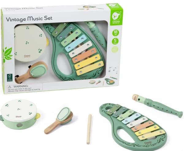 Classic World Vintage Music Set ja soittimet (alkaen 18M)