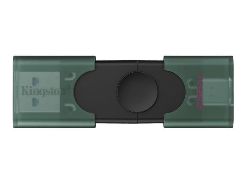 Kingston Technology DataTraveler 128 GB USB-A + USB-C 3.2 Gen 1 DuoG2, 128 GB, USB Type-A / USB Type-C, 3.2 Gen 1 (3.1 Gen 1), korkki, 10 g, musta, vihreä