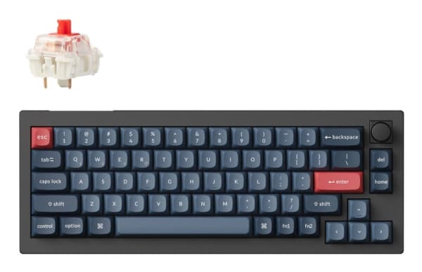 Keychron V2 Max, Langallinen ja langaton, USB + RF Wireless + Bluetooth, Magneettimekaaninen näppäinkytkin, RGB LED, Musta, Hiilikuituinen