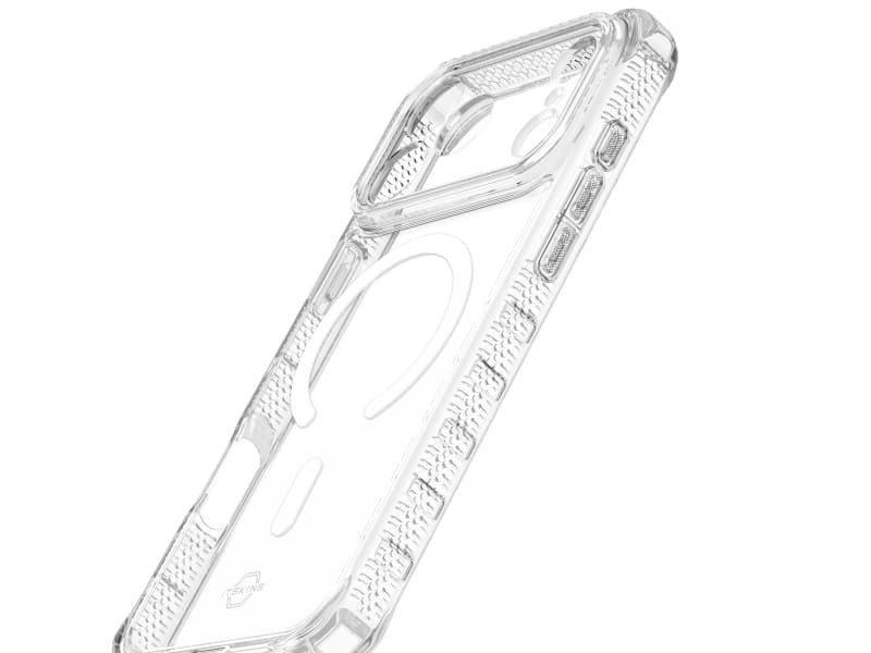 ITSKINS HYBRID MAGSAFE CLEAR kotelo iPhone 17 Pro Max®. läpinäkyvä