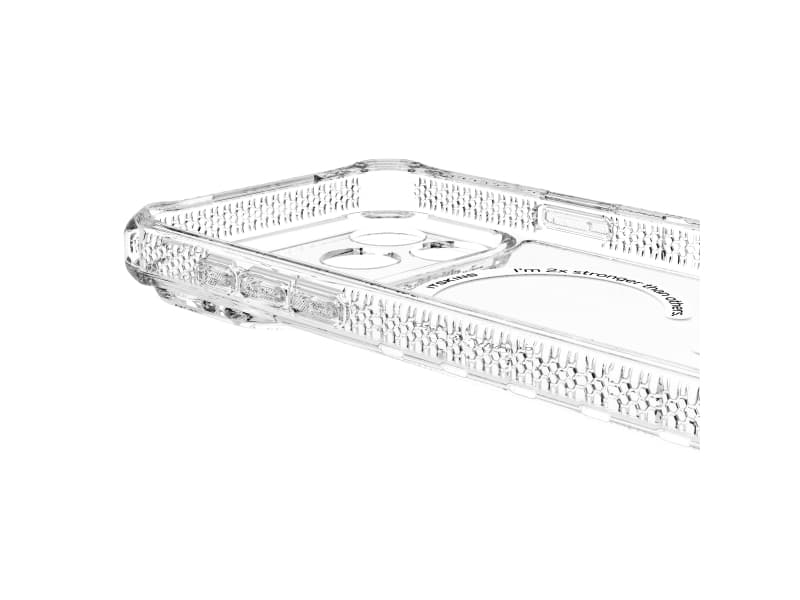 ITSKINS HYBRID MAGSAFE CLEAR kotelo iPhone 17 Pro®:lle. läpinäkyvä