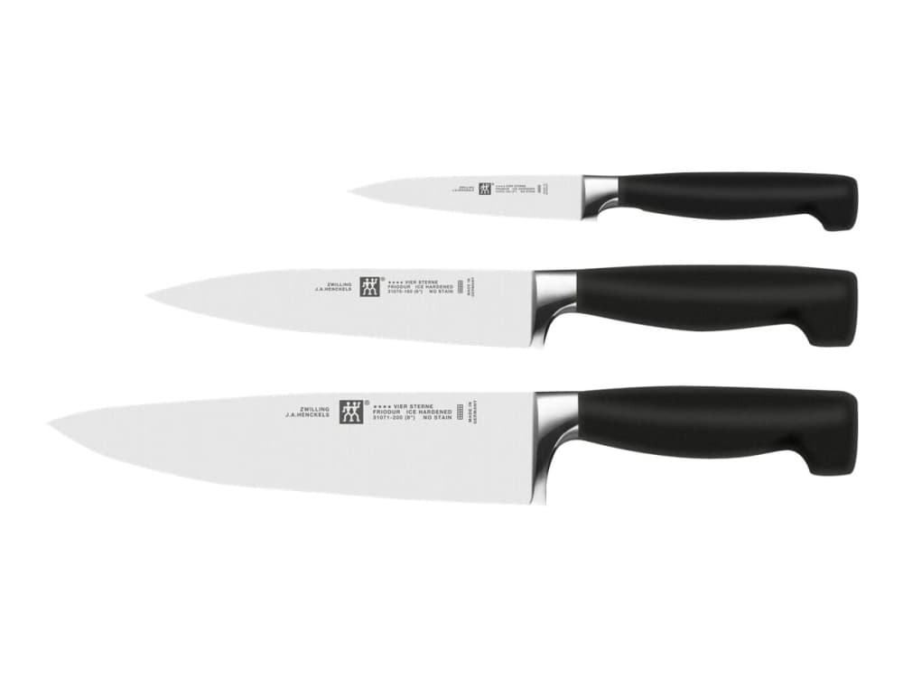 ZWILLING Four Star - veitsisarja - 3 osaa - musta kahva