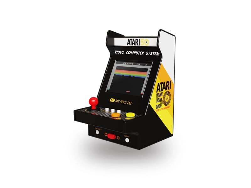 My Arcade Atari Nano Player Pro, Monivärinen, Kotipainike, Valintapainike, Käynnistyspainike, LCD, 6,1 cm (2.4), USB/Akku, AAA