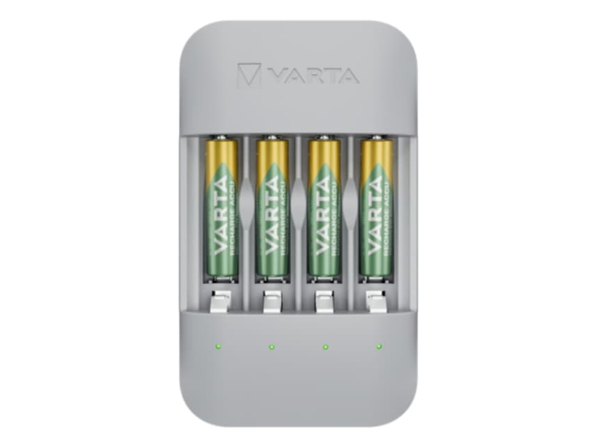 Varta Eco Charger Pro, Nikkelimetallihybridi (NiMH), Oikosulku, AA, AAA, 4 kpl, Sisältää paristot
