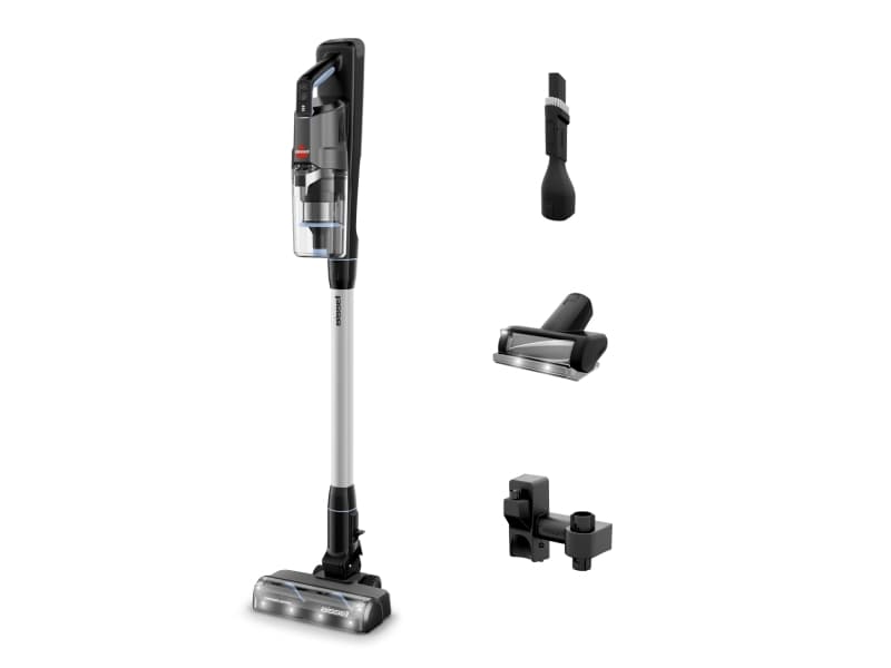 Bissell PowerClean Furfinder Pro, Pussiton, musta, Hopea, Kuiva, HEPA, Sykloninen, Matto, Kovat lattiapinnat