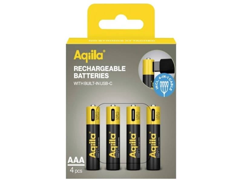 Aqiila Akku USB-C® akku NiMH 1.2 V 4 kpl