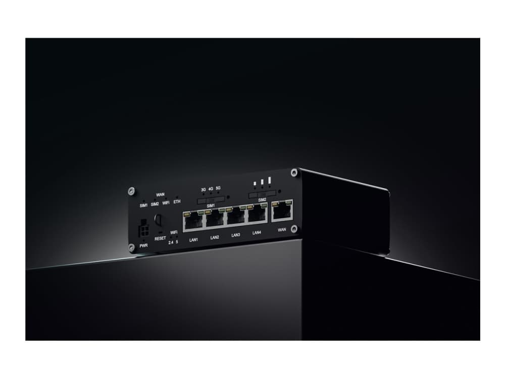 Teltonika RUTC50 - Trådløs router - WWAN 4-port switch - 1GbE - Wi-Fi 6 - Dual Band - 3G, 4G, 5G - E-SIM