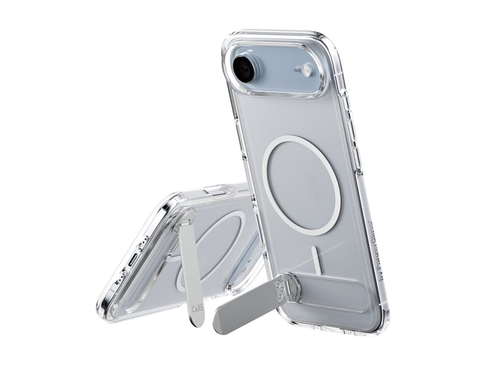PanzerGlass CARE™ by ® Case Transparent w. Kickstand & MagSafe iPhone Air, Suojus, Apple, Apple - iPhone Air, Läpinäkyvä