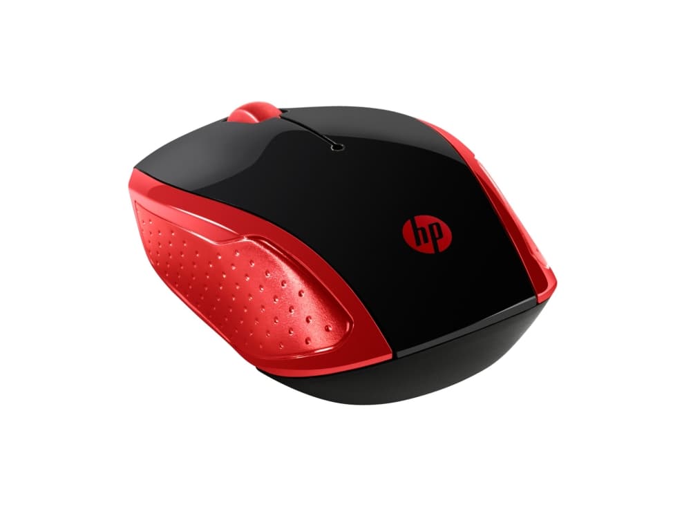 HP :n langaton hiiri 200 (syvänpunainen), Molempikätinen, Optinen, Langaton RF, 1000 DPI, Punainen