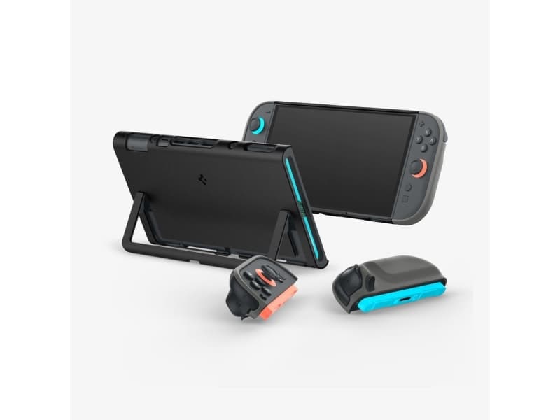 Spigen Nano Pop, suojakuori, Nintendo, musta, polykarbonaatti (PC), Nintendo Switch 2, iskunkestävä, naarmuuntumaton, iskunkestävä, naarmuuntumaton