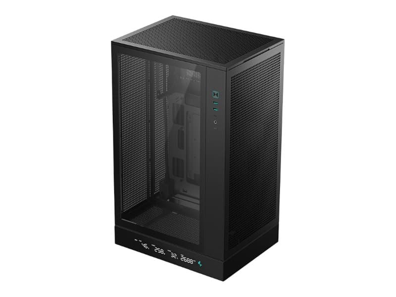 DeepCool CH270 Digital, Mini Tower, PC, Musta, micro ATX, Mini-ITX, akryylinitriilibutadieenistyreeni, SPCC, karkaistu lasi, 17,4 cm