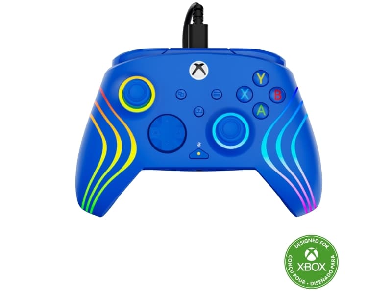 Turtle Beach Afterglow Wave, Pad-ohjain, PC, Xbox, Xbox One, Xbox Series S, Xbox Series X, D-pad, Asetukset-painike, Monivärinen, Langallinen, USB