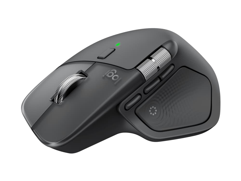 Logitech MX Master 4, Oikeakätinen, Laser, RF Wireless + Bluetooth, 8000 DPI, Grafiitti