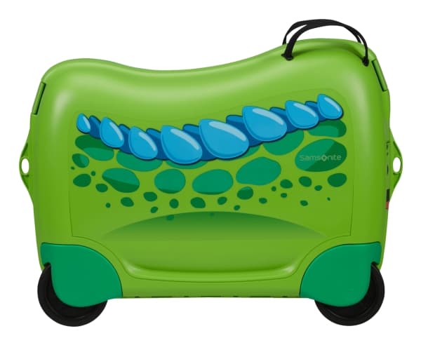 Samsonite Dream2go, Vaunu, Kova kuori, Vihreä, Dinosaur D., Matkustamo, 4 renkaita