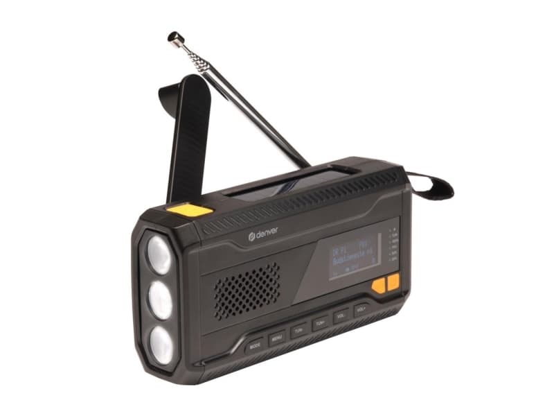 Denver SCD-2033, Kannettava, DAB+, FM, Micro-USB A, USB Type-C, musta, Litium polymeeri (LiPo), 2000 mAh