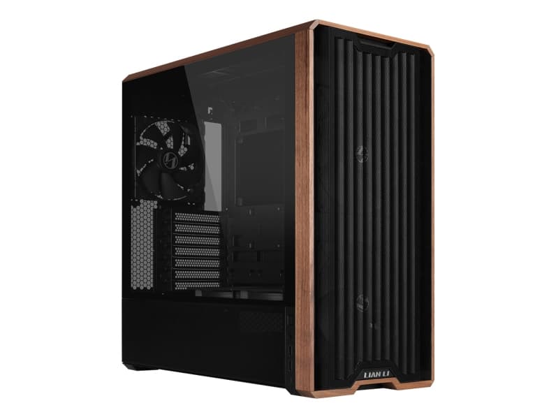 Lian Li Lancool 217 INF, Midi Tower, PC, musta, ATX, EATX, mikro ATX, Mini-ITX, SSI EEB, Terästä, Karkaistu lasi, Puu, Koti /Toimisto