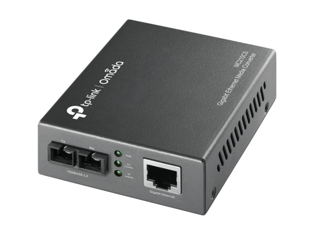 TP-Link MC210CS - Valokuitumuuntaja - GigE - 1000Base-FX, 1000Base-T - RJ-45 / SC enkelttilstand - op til 15 km - 1310 nm - P/N: TL-MC1400, TL-SG3452XP V1 varten