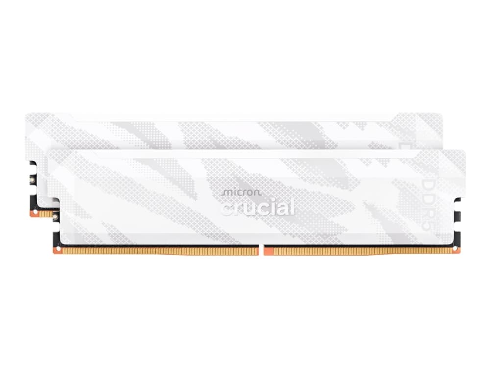 Crucial Pro CP2K16G64C32U5W, 32 GB, 2 x 16 GB, DDR5, 288-pin DIMM, Valkoinen