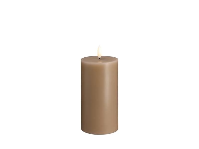 Moods & More LED bloklys i sand - Ø 7,4 cm x H 15 cm