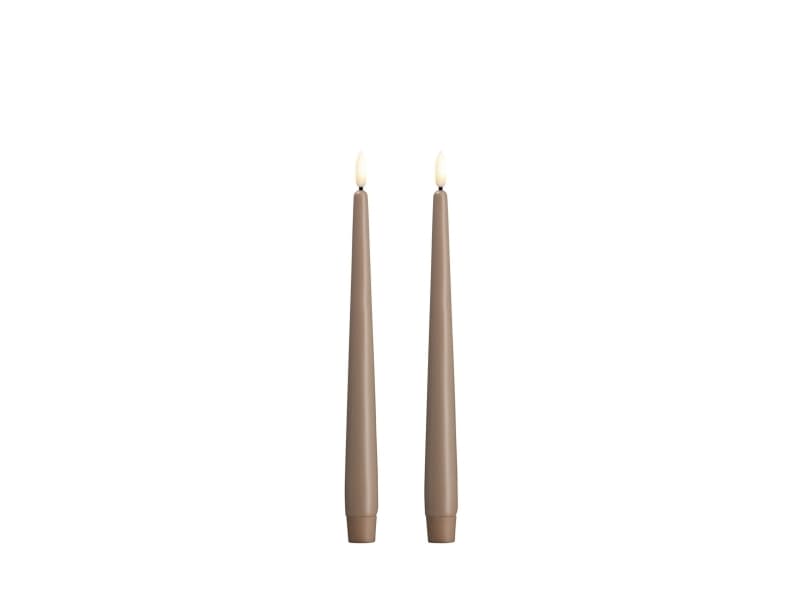 Moods & More LED-kronljus i sand Ø 2,3 cm x H 25 cm – 2 st
