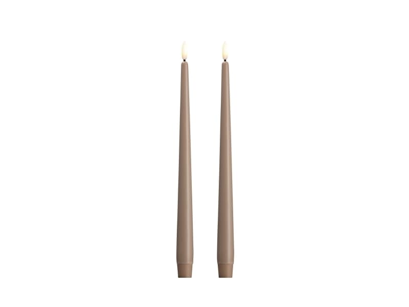 Moods & More LED-kronljus i sand Ø 2,3 cm x H 30 cm – 2 st