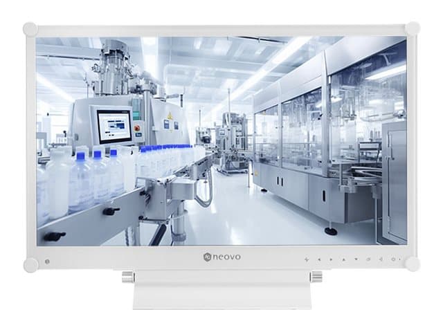 Neovo X-2402w - Teollisuuskäyttöön tarkoitettu - LED-näyttö - 24 (23,8 katseltava) - asennettava/pöytätietokone - 1920 x 1080 Full HD (1080p) - VA - 300 cd/m² - 5 ms - HDMI, DVI-D, VGA, DisplayPort - kaiuttimet - valkoinen